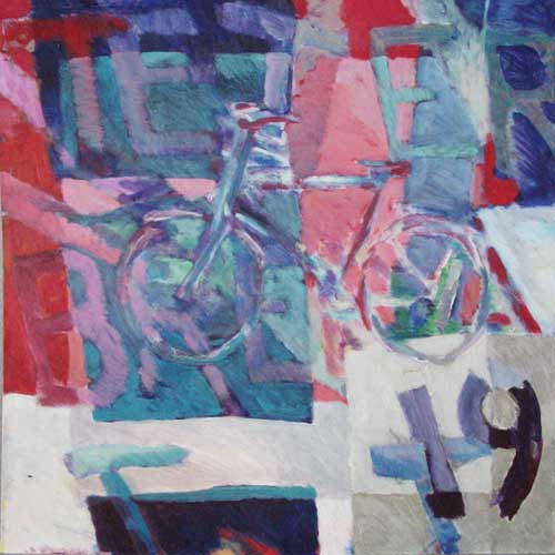 Marja de Jong, acrylic painting on paper title wedding 1