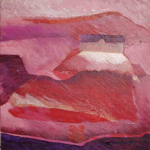 Marja de Jong, acrylic paint series Saksala on the Rock 1