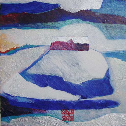 Marja de Jong, acrylic paint series Saksala on the Rock 3