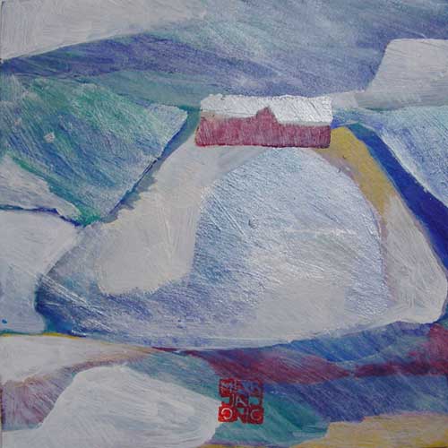 Marja de Jong, acrylic paint series Saksala on the Rock 6