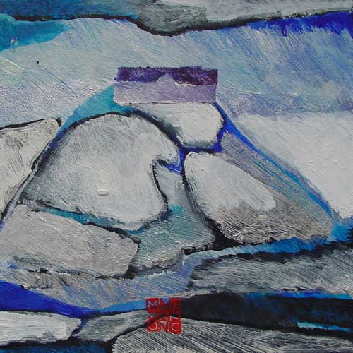 Marja de Jong, acrylic paint series Saksala on the Rock 7
