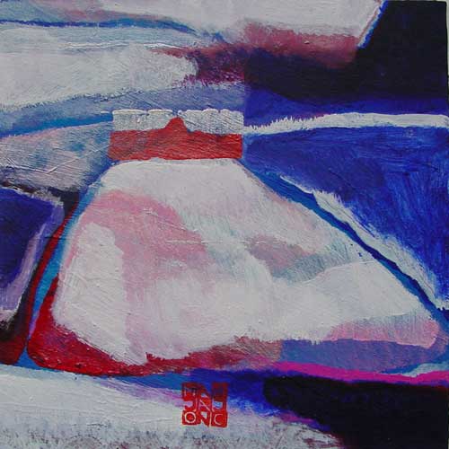 Marja de Jong, acrylic paint series Saksala on the Rock 11