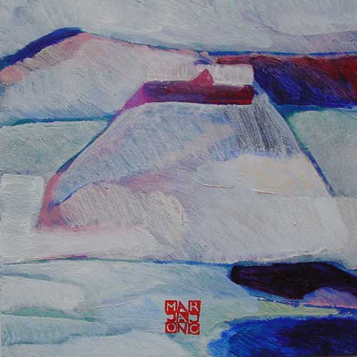 Marja de Jong, acrylic paint series Saksala on the Rock 12