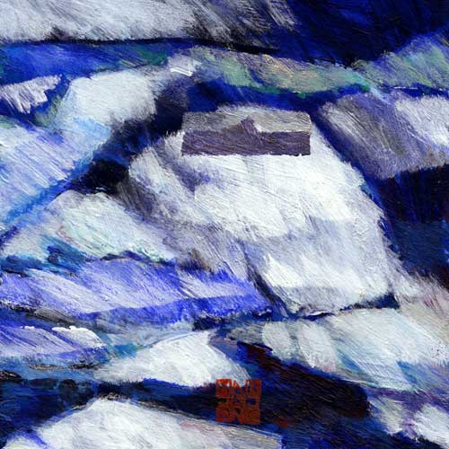 Marja de Jong, acrylic paint series Saksala on the Rock 13