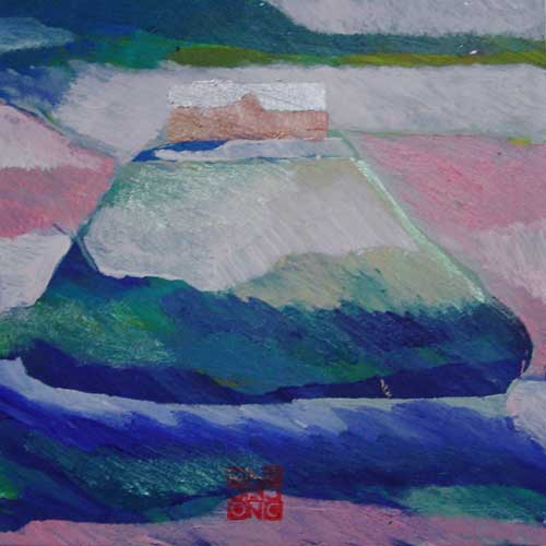 Marja de Jong, acrylic paint series Saksala on the Rock 14