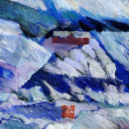Marja de Jong, acrylic paint series Saksala on the Rock 15