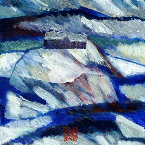 Marja de Jong, acrylic paint series Saksala on the Rock 18