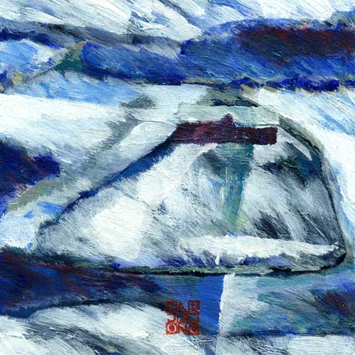 Marja de Jong, acrylic paint series Saksala on the Rock 19