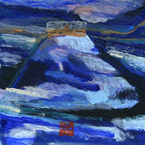 Marja de Jong, acrylic paint series Saksala on the Rock 25