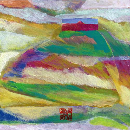Marja de Jong, acrylic paint series Saksala on the Rock 31