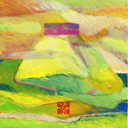 Marja de Jong, acrylic paint series Saksala on the Rock 34