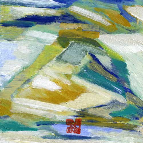 Marja de Jong, acrylic paint series Saksala on the Rock 38