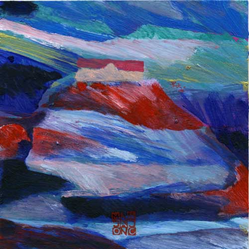 Marja de Jong, acrylic paint series Saksala on the Rock 41