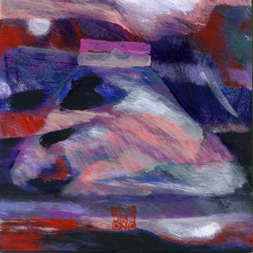 Marja de Jong, acrylic paint series Saksala on the Rock 42