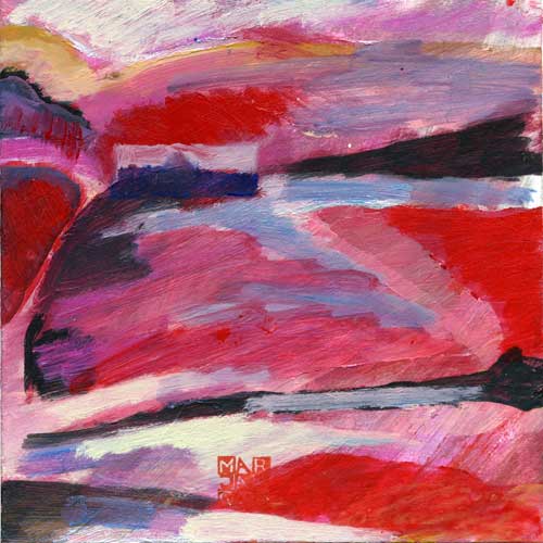Marja de Jong, acrylic paint series Saksala on the Rock 45