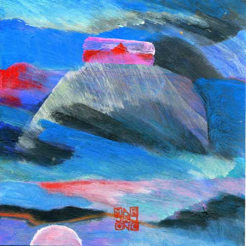 Marja de Jong, acrylic paint series Saksala on the Rock 49