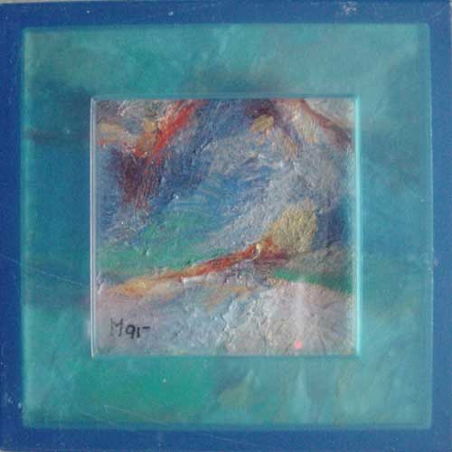 Marja de Jong, acrylic paint series nude in a box 2